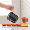 Juego de Té Cerámico para Viaje Pequeño Portátil Taza Rápida Tetera para Acampar al Aire Libre Viajes Una Tetera Dos Tazas