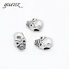 Accesorios para Joyería de Aleación DIY Cuentas de Calavera Cuentas Espaciadoras de Agujero Grande Decoración de Pulsera 14*10*8mm R203