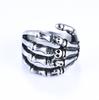 Anillo de Acero Inoxidable Estilo Europeo y Americano, Único y Audaz, Anillo de Calavera para Palma de Hombre, Acero Inoxidable, Estilo Vintage