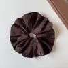 Elástico de cabelo franzido retrô de bolinhas para o início do outono, prendedor de rabo de cavalo elegante estilo coreano, prendedor de coque para o dia a dia para mulheres