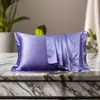 Fronha de Seda Cor Sólida de Verão, Fronha de Gelo de Seda, Fronha de Beleza Tencel, Par, Capa de Travesseiro Única para Casa