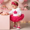 Vestido de Princesa de Moda Personalizado 2026 para Niñas de un Año, Falda Tutú Estilo Corona con Superposición de Malla, Incluye Diadema y Zapatos