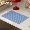 Jogo Americano de Couro Poesia Jazz À Prova d'Água Resistente a Óleo Limpável Sem Lavagem Mouse Pad de PVC Base para Copo Base para Tigela Tapete de Isolamento Térmico Restaurante