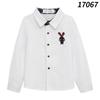 Camisa para niños estilo coreano, ropa para niños estilo inglés, camisa de algodón de manga larga a rayas rojas y azules, camisa plisada para niños y niñas, uniforme escolar para verano