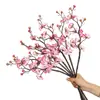 Rama Individual de Flor de Ciruelo Artificial de Alta Calidad, Flor Falsa de Ciruelo de Cera Estilo Chino, Flor Seca para Decoración de Sala de Estar en Casa, Arte Floral de Boda, Adorno Inspirado en Zen