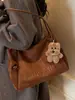 Bolso tote de ante de gran capacidad, nuevo de otoño, para mujer, 2026, de moda, de alta gama, casual, para hombro o axila