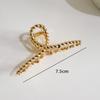 Horquilla de metal con forma de tiburón para mujer, accesorio para el pelo con gran red de aleación roja y perlas, con agarre de diamantes de imitación dorados, para la parte posterior de la cabeza, venta al por mayor