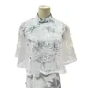 Nuevo Blanco con Cheongsam Verano 2025 Estilo Joven Fresco y Elegante Nuevo Chal de Encaje Chino