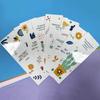 Marcador de Registro de Lectura de Flores de Dibujos Animados Etiqueta Marcador de Papel Personalizado Tarjeta Única Creativa Marcador de Página de Seguimiento