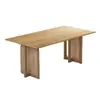 Mesa de Comedor Sólida de Madera Estilo Japonés para Uso Doméstico, Mesa Pequeña de Ratán, Mesa y Sillas de Comedor Rectangulares Nórdicas Simples para Casas de Huéspedes