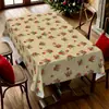 Mantel a cuadros estilo británico de lujo ligero transfronterizo de alta gama, mantel navideño retro americano, mantel rojo festivo