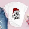 Amazon Tops para Mujer Nuevos Productos Árbol de Navidad Merry Claus Papá Noel Blancos Lindos Tops de Moda para Mujer