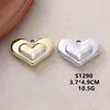 Superficie Lisa de Múltiples Especificaciones Accesorios de Corazón 3D Chapados en Metal Accesorios para Collares Pendientes Colgantes de Corazón Joyería