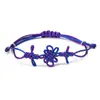 Nó da Paz Corda de Mão Trançada Feita à Mão Ajustável Pulseira de Presente de Bênção Pulseira Trançada com Nó da Paz Feminina