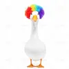 Set de Disfraz de Ganso Payaso para Mascotas Atuendo de Lunares con Pelo Rizado y Nariz para Diversión Navideña [Hecho a Medida]