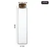 Botella de Tubo de Vidrio con Tapa de Rosca de 47 mm, Botella de Tubo de Ensayo de Vidrio de Alto Borosilicato, Botella de Empaque de Pepino de Mar, Botella Dispensadora de Dulces de Té de Flores, Boca Ancha