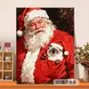 Pintura al óleo digital de Santa Claus transfronteriza para colorear DIY, diseño personalizado basado en imágenes proporcionadas, pintura decorativa acrílica para principiantes, venta al por mayor
