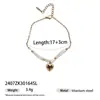 Pulsera de Acero Inoxidable con Pedrería y Piedra Natural Versátil Personalizada Corazón Concha Flor 25 Estilos Nuevos Productos Hechos a Mano Procesamiento OEM