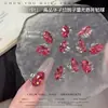 Pedras de strass sem base cor vermelho rosa, diamantes empilhados K9, diamantes tipo bala de rocha super brilhantes, diamantes quadrados gordinhos tipo ovo de pombo, decorações para unhas de bola
