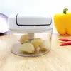 Mini Moedor de Alho Manual, Picador de Alho Doméstico Pequeno Puxado à Mão, Exportação Transfronteiriça Atacado de Pasta de Alho e Picador de Vegetais