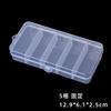 Caja de plástico transparente rectangular con hebilla integrada de 5 rejillas, accesorios para aparejos de pesca, pequeñas piezas de joyería, embalaje y almacenamiento, venta al por mayor