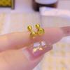 Versión coreana 2022 de pendientes simples de acero de titanio con palabra Fu, exquisitos pendientes con hebilla de tornillo pequeño, pendientes de amor, joyería para las orejas al por mayor