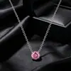 Collar Xuping Lágrimas de Sirena Sencillo, Cadena para clavícula de una sola piedra dulce y elegante inspirada en el estilo coreano ins, accesorio fácil de combinar para el día a día