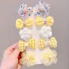 Novos Acessórios de Cabelo de Elástico para Crianças com Boa Elasticidade, Elásticos de Cabelo Fofos para Bebês, Argolas de Cabelo de Flor, Presilhas de Cabelo de Laço