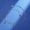 Tobillera de Plata de Ley S925 Estilo K Sencillo Tobillera Pequeña Fresca Estilo Ins Personalizada Joyería para el Pie Femenina de Nicho Venta al por Mayor
