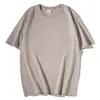 Camiseta de Algodão Puro de Peso Pesado 220g Fornecedor Fornece Camisetas de Manga Curta de Verão para Homens, Tops Casuais Largos, Gola Redonda Manga Curta