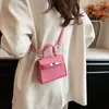 Bolso de Textura Transfronterizo para Mujer 2024 Verano Nuevo de Moda Mini Bolso Kelly de Moda Simple Versátil Bolso de Hombro