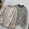 2026 Nueva Camiseta de Moda Coreana con Cuello Redondo y Mangas Largas para Mujer, Corte Holgado, Adelgazante, Top Versátil, Casual de Otoño al por Mayor