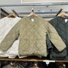 Ropa Japonesa para Mujer Soltera Abrigo Acolchado de Algodón Aire Chaqueta Casual Chaqueta Rombo Cuello Redondo Ropa Holgada Acolchada de Algodón 24 Otoño e Invierno 469864