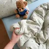 Hilo de doble capa YU ~ Juego de cuatro piezas de gasa de doble capa de grado materno e infantil Corazón de niña francesa Algodón Juego de tres piezas para dormitorio Ropa de cama