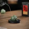 Suporte Base Criativo de Cerâmica para Incensário Peixe Dourado Pequeno para Casa Suporte para Incenso Suporte Base para Incenso Queimador de Incenso Zen Acessórios para Cerimônia de Incenso de Mesa de Chá