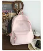 Mochila Casual Simples de Cor Sólida, Grande Capacidade, Leve, Mochila de Viagem Versátil, Bolsa Escolar de Nylon para Uso Externo para Homens e Mulheres