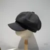 Gorra Newsboy Negra Retro Británica Estilo Ins 2025 Otoño/Invierno para Hombres y Mujeres, Versión Coreana Gorra de Pintor Ins