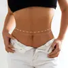 Joia Cruzada Europeia e Americana Corrente de Cintura Sexy Empilhada Corrente Corporal Moda Corrente de Garras com Lantejoulas Corrente de Cintura Multicamadas com Strass