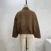 Ropa de Mujer Transfronteriza Estilo Europeo y Americano Otoño 2026 Nuevo Estilo Solapa Cremallera Textura de Gamuza Chaqueta 0477963