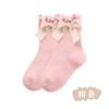 Calcetines de Verano para Niñas, Calcetines de Malla Transpirables de Media Caña para Bebés Niñas, Calcetines de Niños con Borde Fruncido y Lazo de Princesa, Calcetines Finos para Bebés