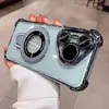 Aplicable a funda de teléfono Huawei Pura90pro a prueba de caídas en las cuatro esquinas con soporte magnético mate80 funda protectora transparente galvanizada