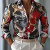 Camisa de moda de manga larga para hombre de la marca de moda retro americana de Amazon, comercio exterior de alta gama sin planchado, directamente de la fábrica original