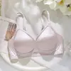 5527 Popular Jelly Seda Aceitosa Brillante Sin Costuras Lencería Pecho Pequeño Levanta Busto Sujetador Push-Up para Mujer Sin Aros