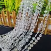 Cadena de Hilo Cadena de Cuentas de Platillo Volador Colorido Transparente Decoración de Boda Cadena de Cuentas Hecha a Mano Decoración de Árbol de Navidad de Cristal Cortina de Cuentas