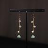 Bolsa de la Suerte de Aretes Florales de Estilo Chino Nuevo, Nuevos Aretes de Gancho Populares, Aretes Niche de Alta Gama, Aretes Únicos, Joyería de Estilo Chino