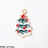 Colgante de Aleación Esmaltada Navideño Colgante de Gota Papá Noel Muñeco de Nieve Reno Colgante de Dibujos Animados Accesorios para Joyería DIY Pulsera Al Por Mayor