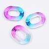 Anillo de apertura con hebilla de cadena de acrílico transparente de doble color 14 x 19, accesorio para carcasa de teléfono móvil