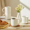 Taza de Cerámica con Diseño en Relieve para Café y Leche, Tazas Apilables, Regalo Creativo Personalizado, Taza para el Té de la Tarde, Liling Transfronterizo