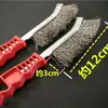 Cabo de Plástico Aço Inoxidável Fio Escova Industrial Escova de Remoção de Ferrugem Faca Escova de Remoção de Ferrugem Aço Fio Escova de Esmerilhamento Polimento