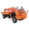 Guindaste de Pneus 8 Toneladas com Tração nas Quatro Rodas para Escavação e Transporte de Areia, Máquina Tudo-em-Um para Transplante de Árvores de Jardim, Guindaste e Outros Tipos de Guindastes